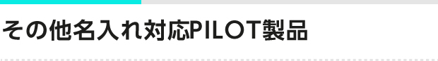 その他名入れ対応PILOT他製品